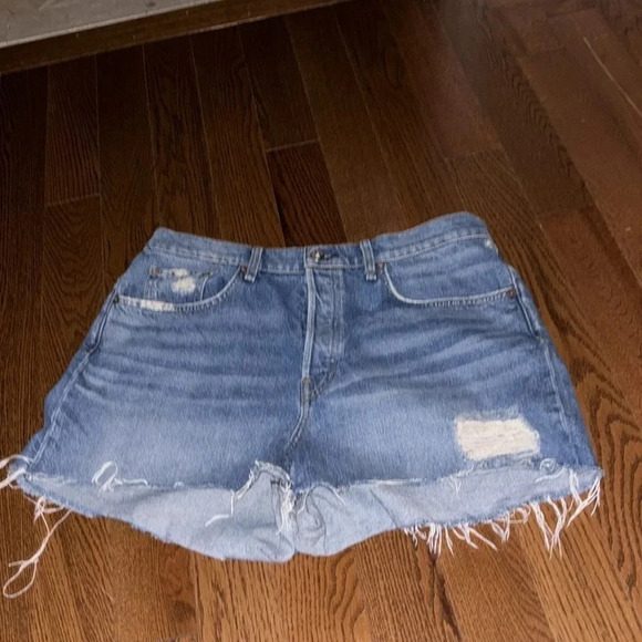 Rag & Bone Mia  Highrise Vintage dixie style distressed denim jeans shorts - Picture 10 of 12